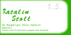 katalin stoll business card